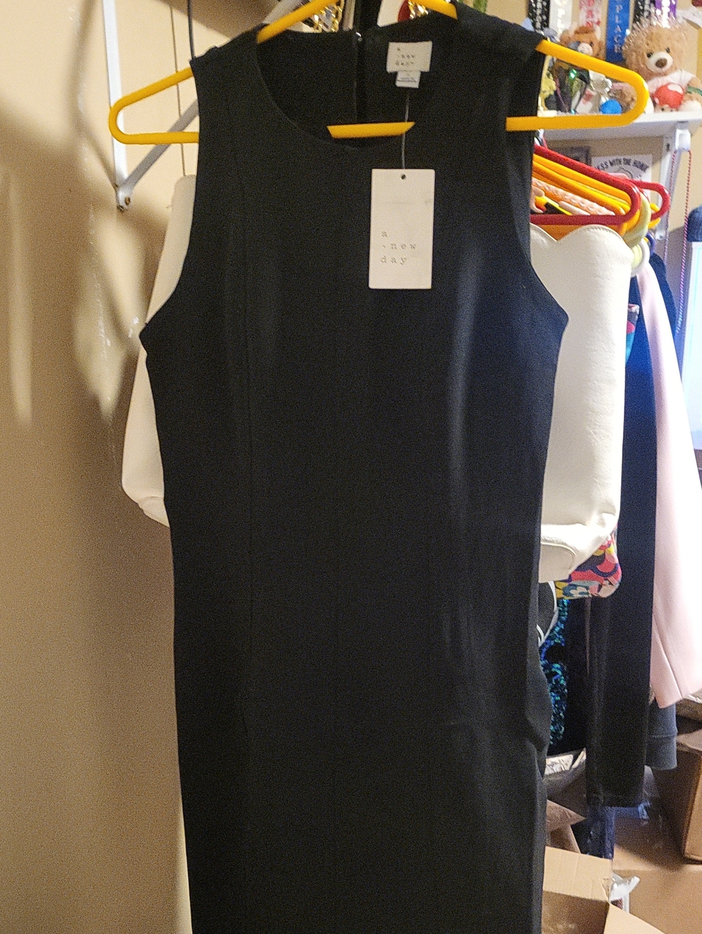a new day Black Sleeveless Sheath Dress